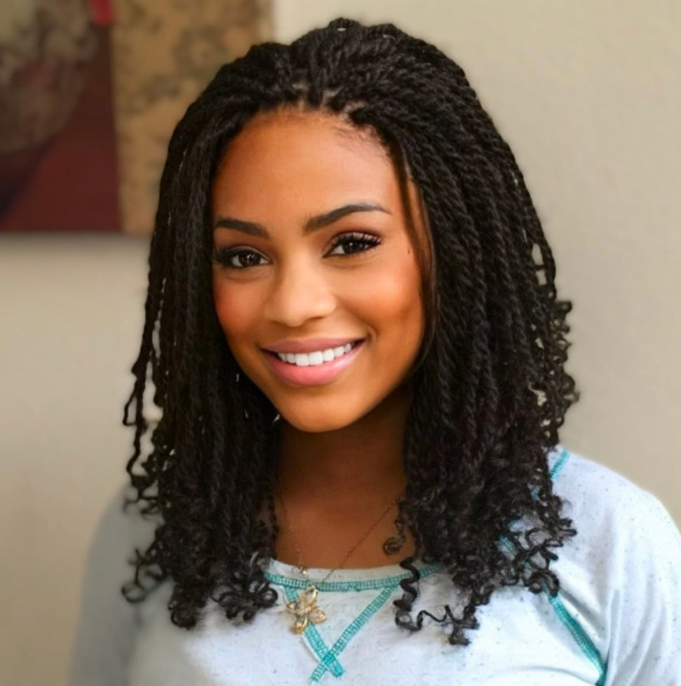 Kinky twist braids sales