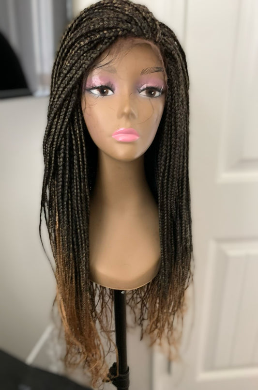 Front lace braid wig, 26 inches
