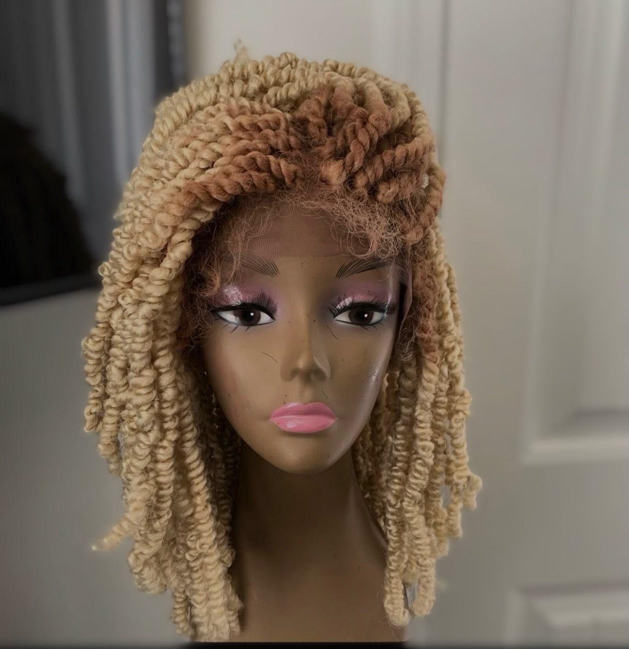 Kinky Twist lace front wig 12 inches